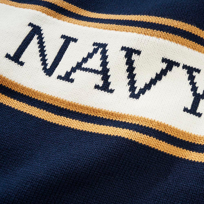 Navy Varsity Stripe Sweater