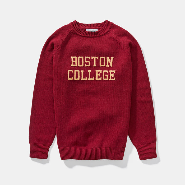 Cotton Boston College Crewneck School Sweater