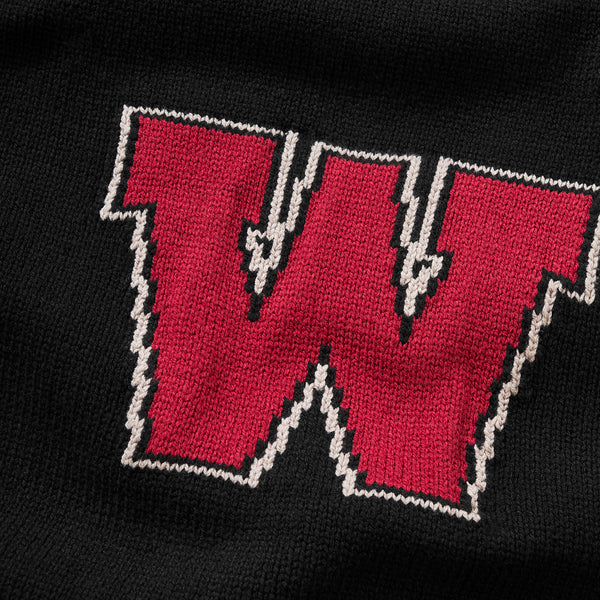 Wesleyan Letter Sweater (Black) – Hillflint