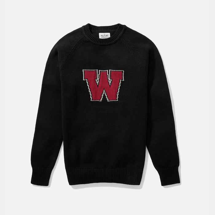 Wesleyan Letter Sweater (Black)
